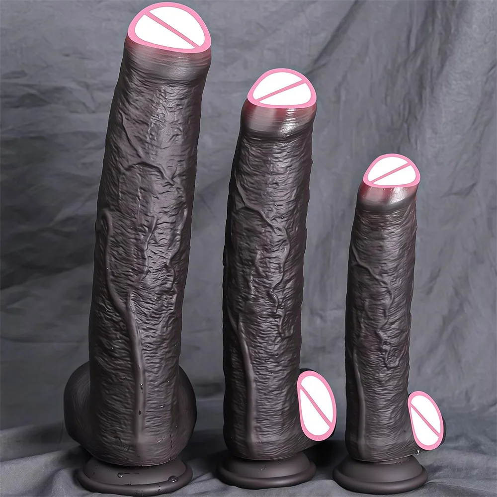 SCRealistic Long Dildo Black Anal Plug Zabawki Erotyczne Big Penis Butt Plug Long Dick Sex Toys For Women Men Phallus Anal Dilat view 4