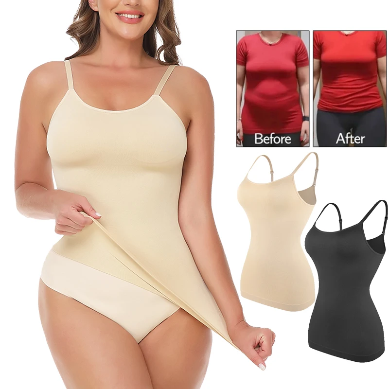 

Camisole Shapewear for Plus Size Women Tummy Control Shapewear Shaping Tank Tops Slimming Body Shaper Compression Vest Underwear