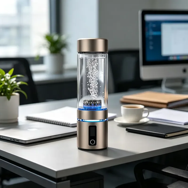 Premium smart portable hydrogen-rich water bottle for family travel, camping, and outdoor use