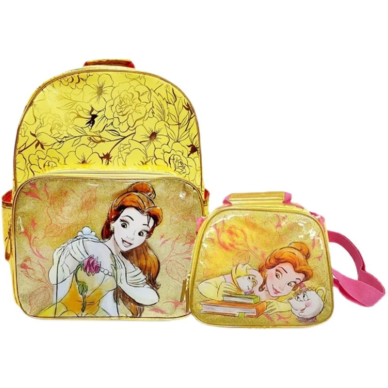 

Оригинальный рюкзак Disney «Красавица и чудовище», колокольчик принцессы для начальной школы, аниме, мультяшный рюкзак, изолирующая сумка для обеда, подарок для девочек
