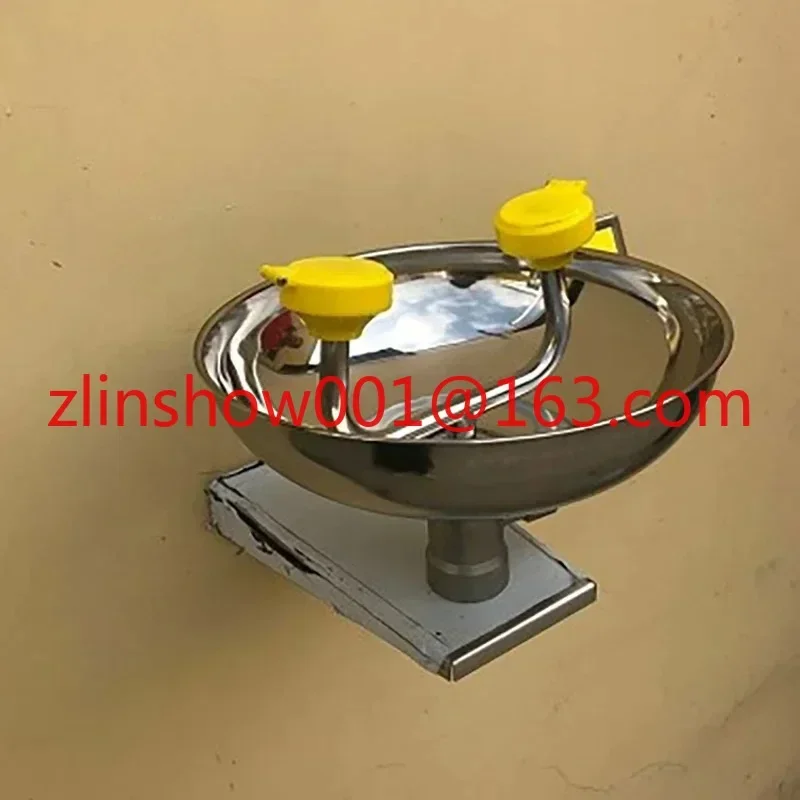 12-18L 304 Stainless Steel Emergency Wall Mounted Eyewash Station Double Mouth T12