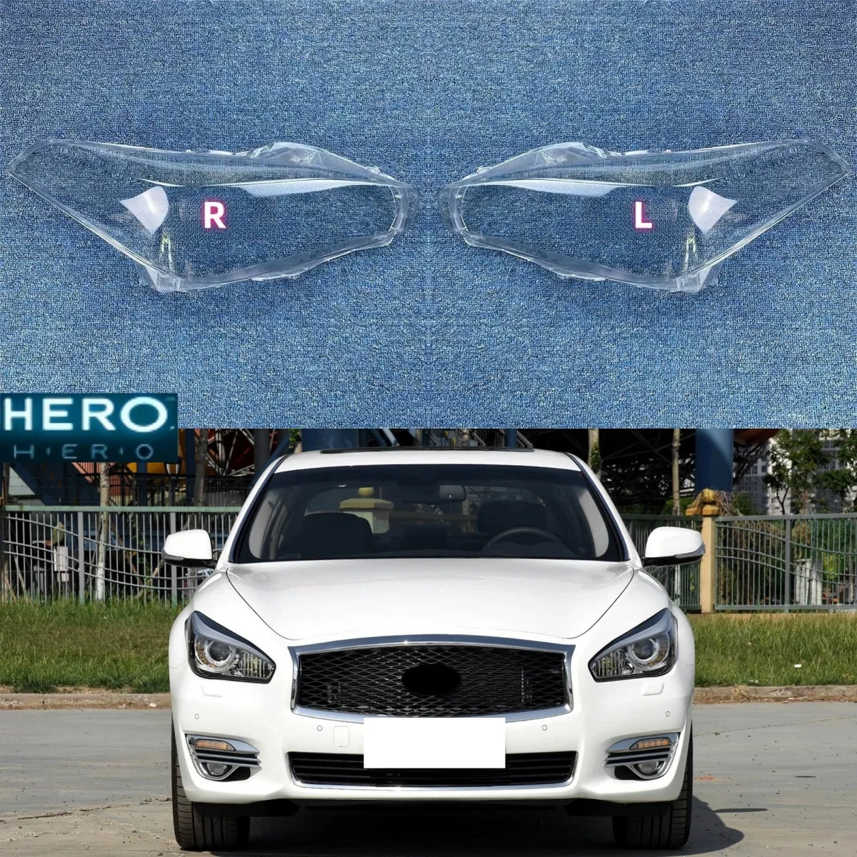 

For Infiniti Q70 2015 2016 2017 2018 2019 Headlight Cover Shade Headlamp Shell Transparent Lampshade Case Lens Plexiglass