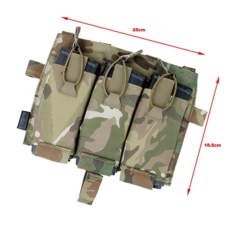 TMC Tactical Molle M4 TRIPLE MAG Pouch MC Triple Magazine Bag for Tactical Vest JPC2.0 AVS SPC Front Panel TMC3465