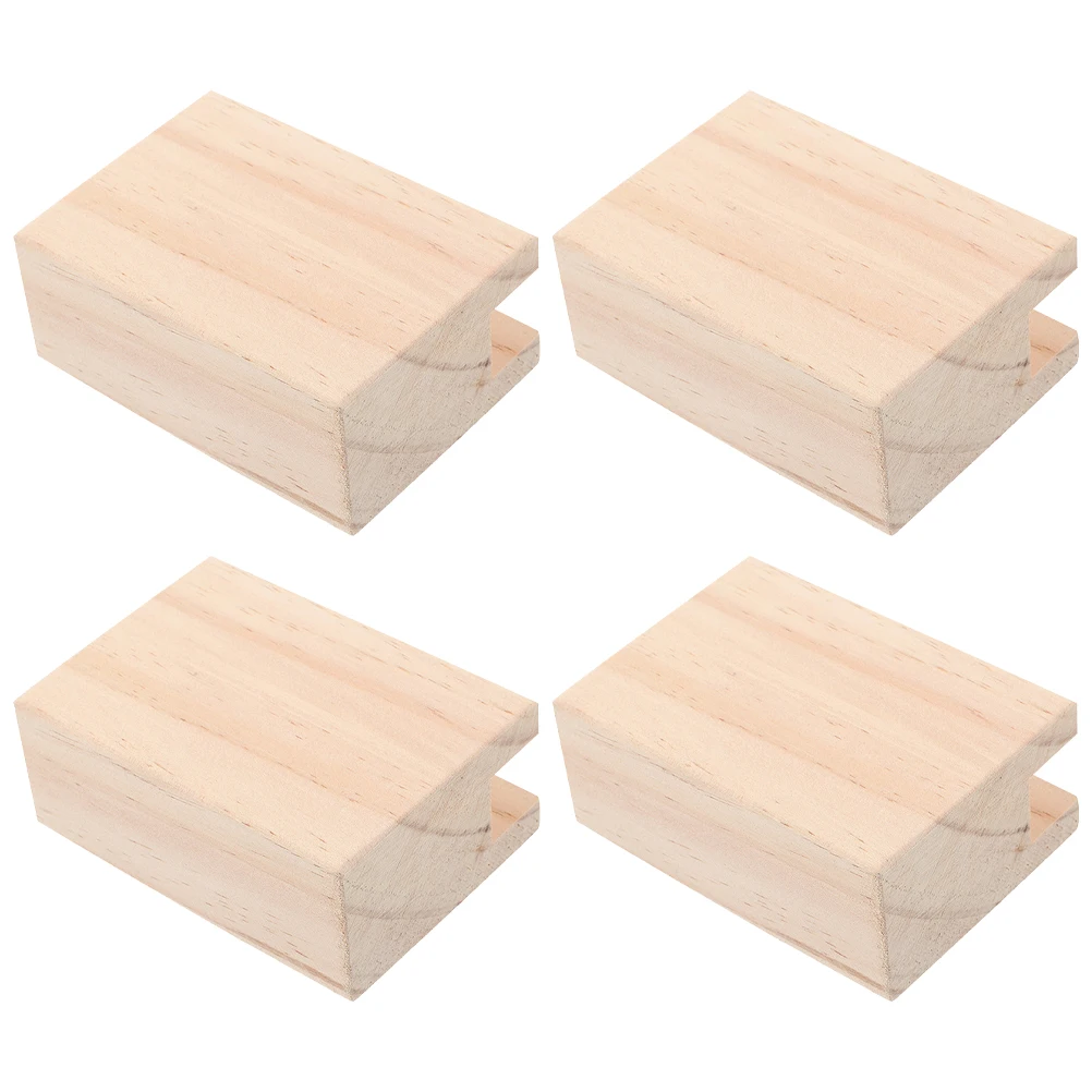 

4Pcs Wooden Furniture Risers Heavy Duty Bed Raiser for Couch Sofa Desk Chair Table Height Extender for Home Office