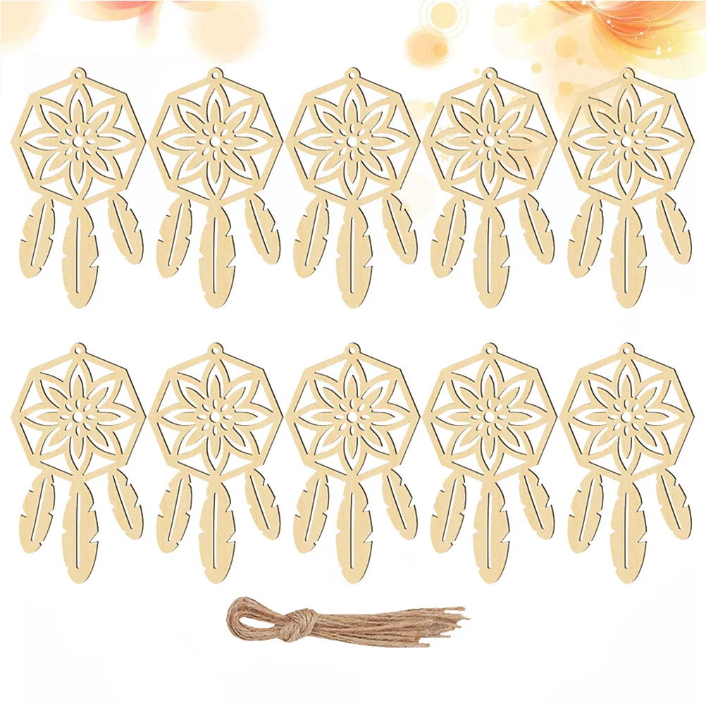 

20Pcs Catch Dream Net Hanging Wooden Accessories Creative Pendant Home Decor Ornament Ideal for Porch Living Room Wall