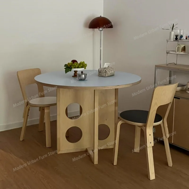 

Современные круглые обеденные столы для переговоров, чтения книг и отдыха на балконе, деревянная мебель для гостиной La Mesa MHCZ