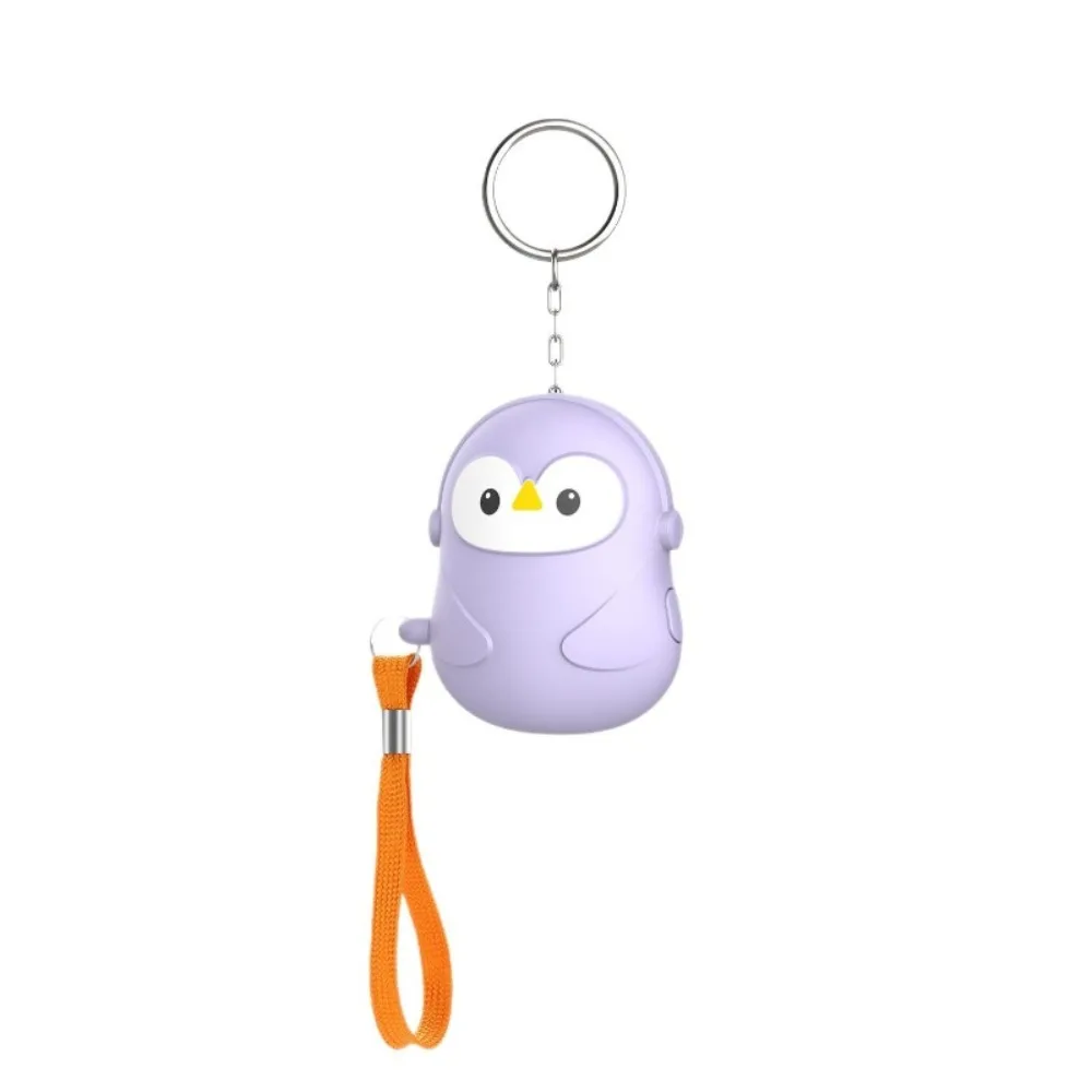 

New 130dB Personal Self Defense Alarm with LED Light Penguin Shape Safety Siren Mini Portable Keychain Alarm for Women Girls