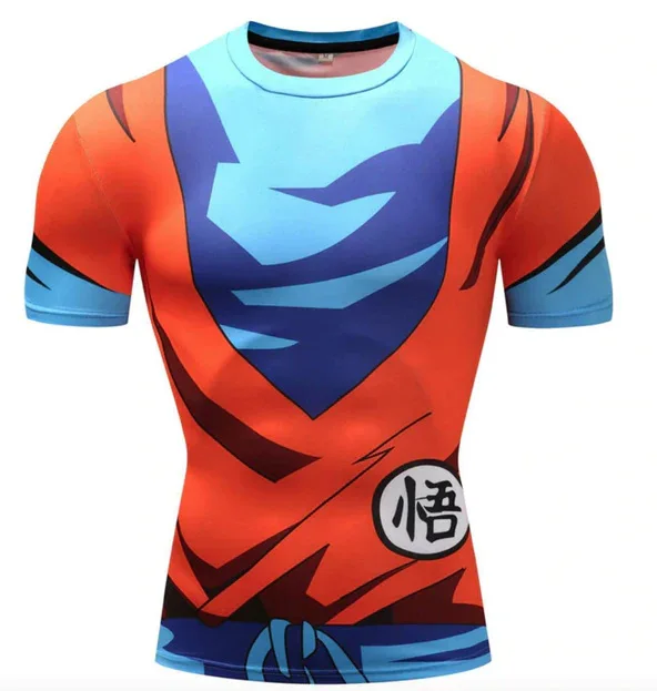 2026Latest Anime Dragon Ball Z Boys' T-shirt 3D Wukong Printed Men's Harajuku Fashion Street Short Sleeve Sports and Leisure Top