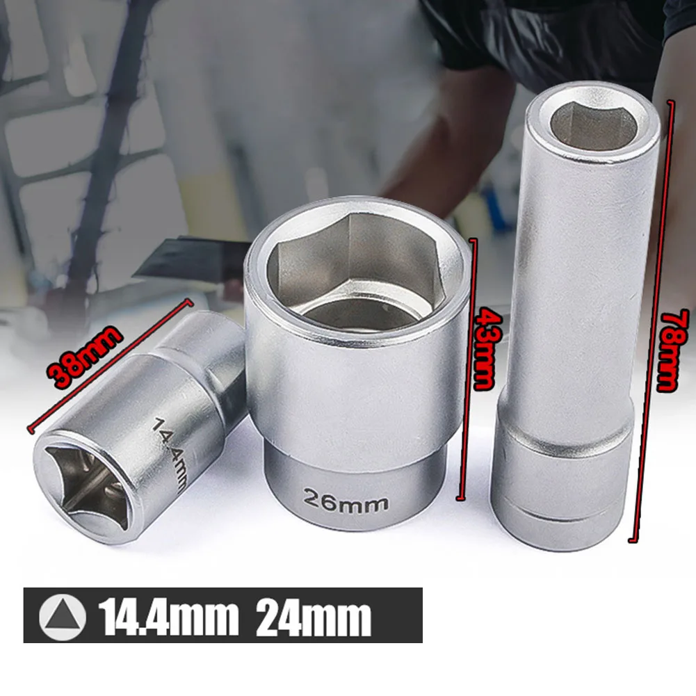 

1/2 Triangular Multi-Toothed Socket Tool Nuts 14.4mm 26mm 1/2 Socket Fitting For Injection Pump Metal Triangular Socket For Bear