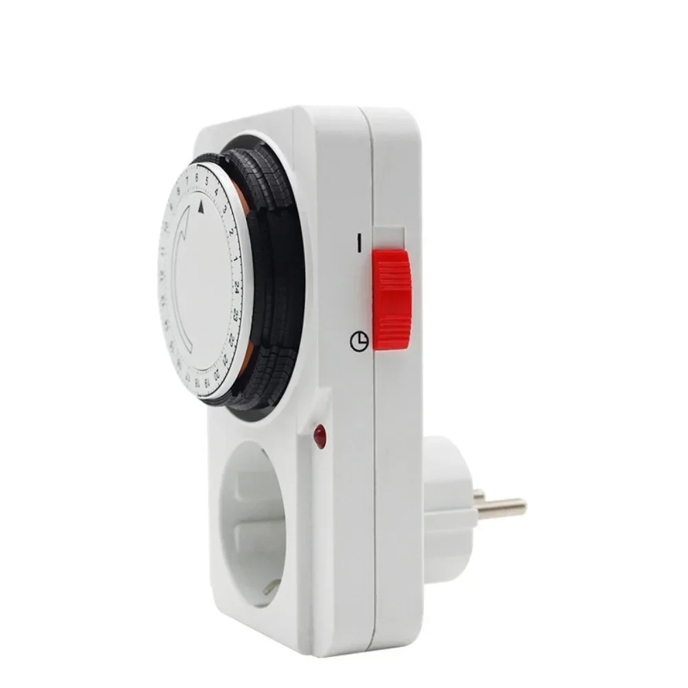 

For Home Safety White 24 Hour Timer Socket Digital Timer Power Socket Electric Socket Built-in Safety Shutters