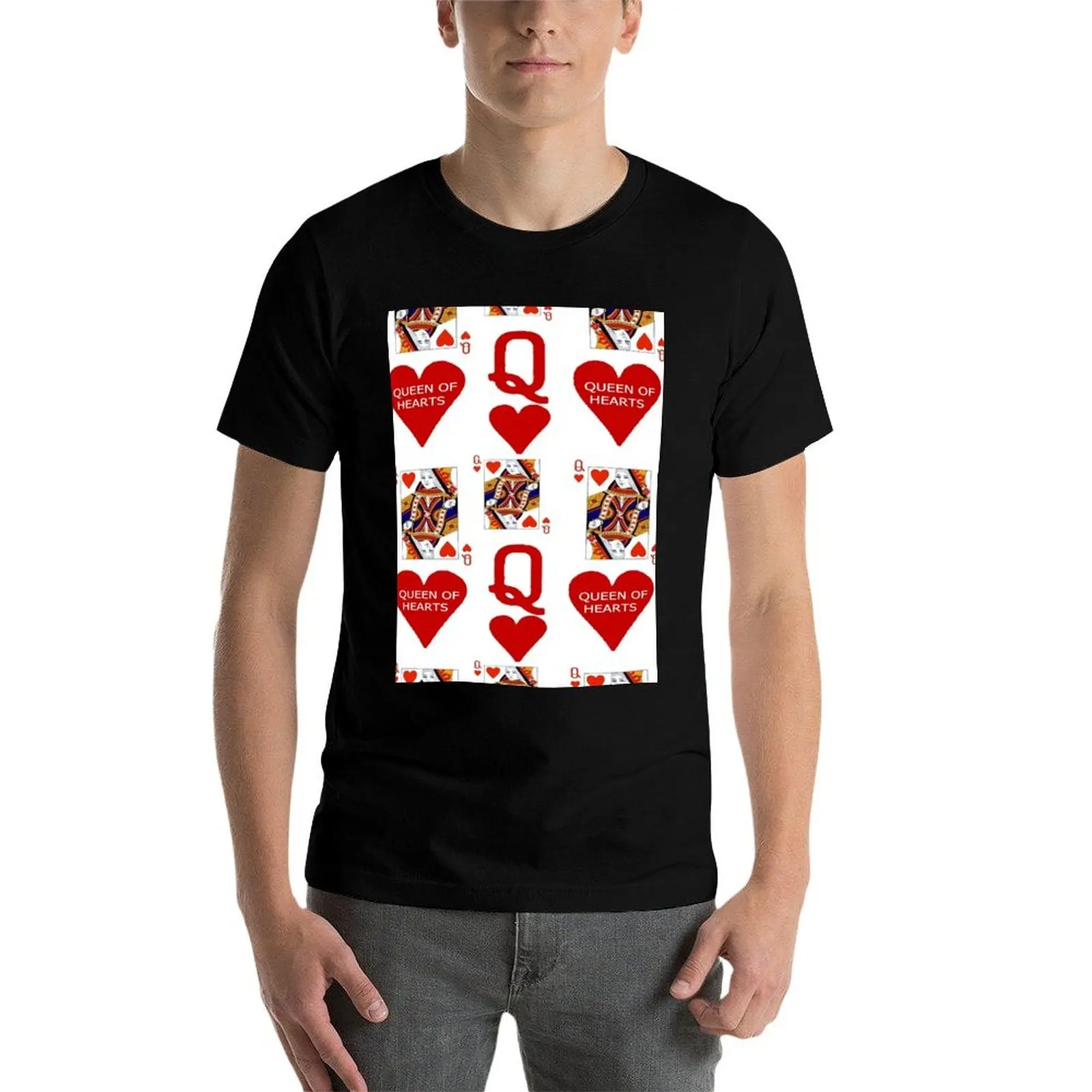RED QUEEN OF HEARTS CASINO ART FROM REDBUBBLE BY SHARLES ART. T-Shirt cheap stuff graphic t shirt vintage men t shirts image 4