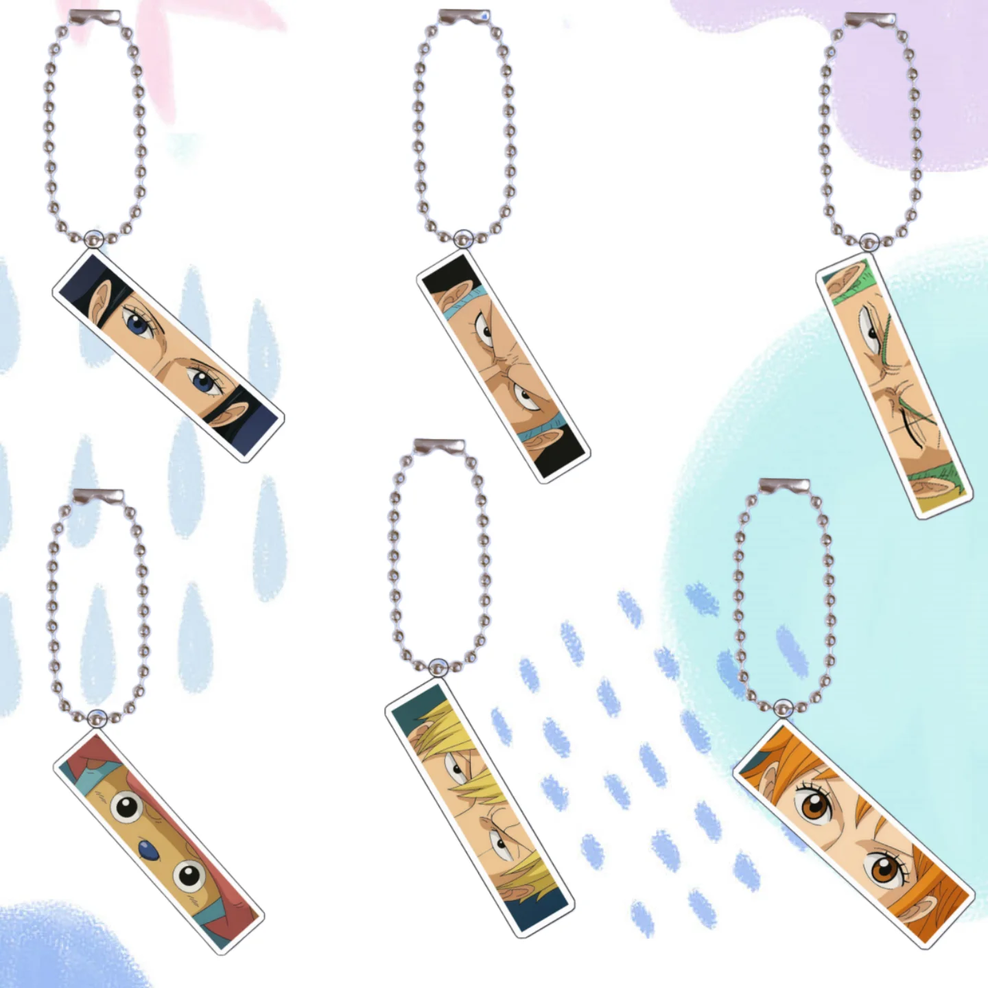 

Anime Character Acrylic Keychain for One Piece Roronoa Zoro Nami Sanji Tony Tony Chopper Exquisite Gift Pendant Bag Decoration