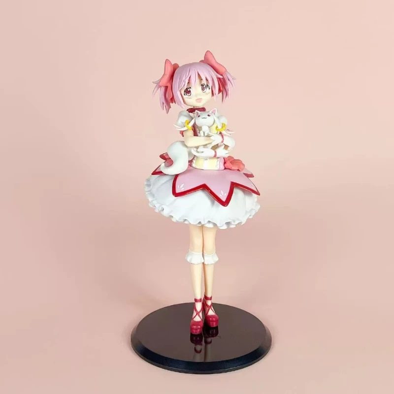 

22cm Kawaii Madoka Model Puella Magi Madoka Magica Figure Decora Kaname Madoka Action Figure Standing PVC Perimeter Doll Gifts