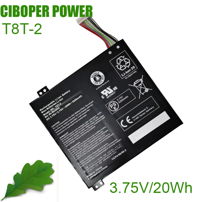 CP Laptop Battery T8T-2 3.75V 20Wh/5200mAh For Satellite Click Mini L9W-B A000381560, T10TC, T8T-2