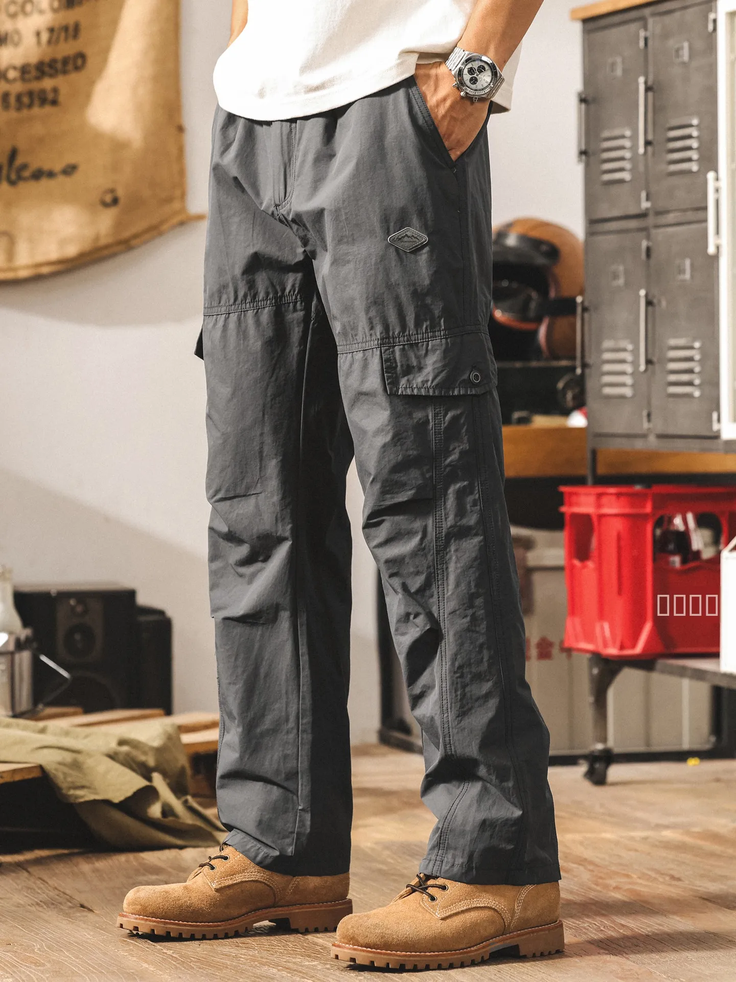 

American Retro Outdoor Qui Dry Workwear Pants Men's Straight Loose Large Size Casual Summer New Trend Brand Long Trousers