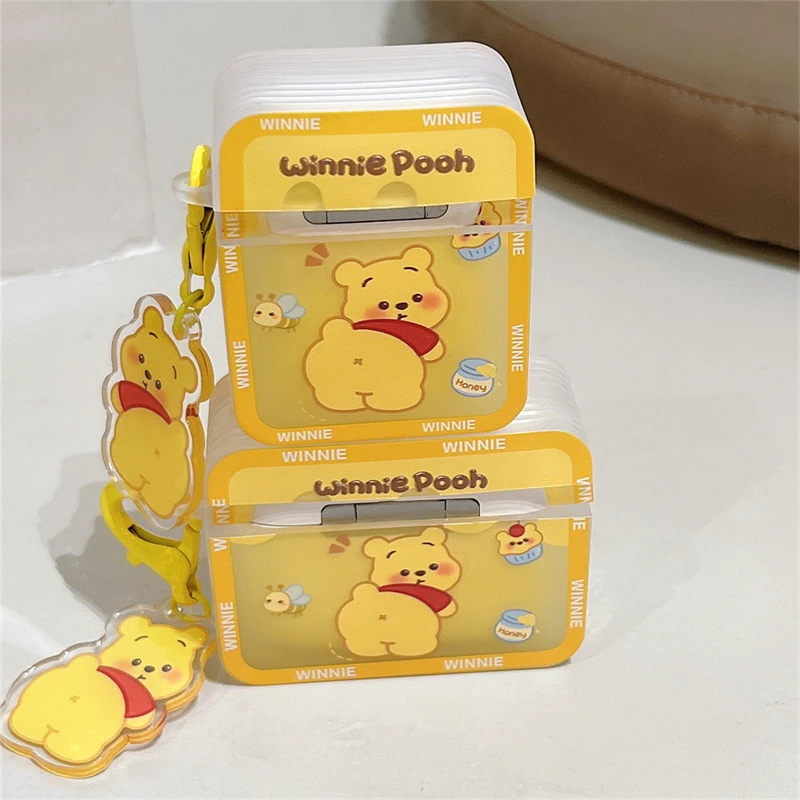 Disney Winnie Pooh For Apple AirPods 1 2 Pro 3rd Generation Cover Bluetooth Headphone Cover Cartoon Protective Case With Pendant