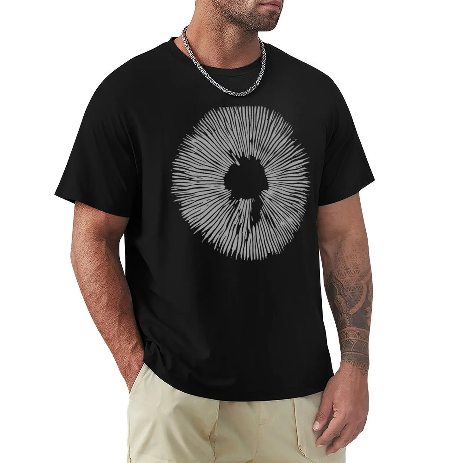 

Magic Mushroom Spore Print - Psilocybe Cubensis T-Shirt Luxury man Anime t-shirt sports fans tee shirts for men
