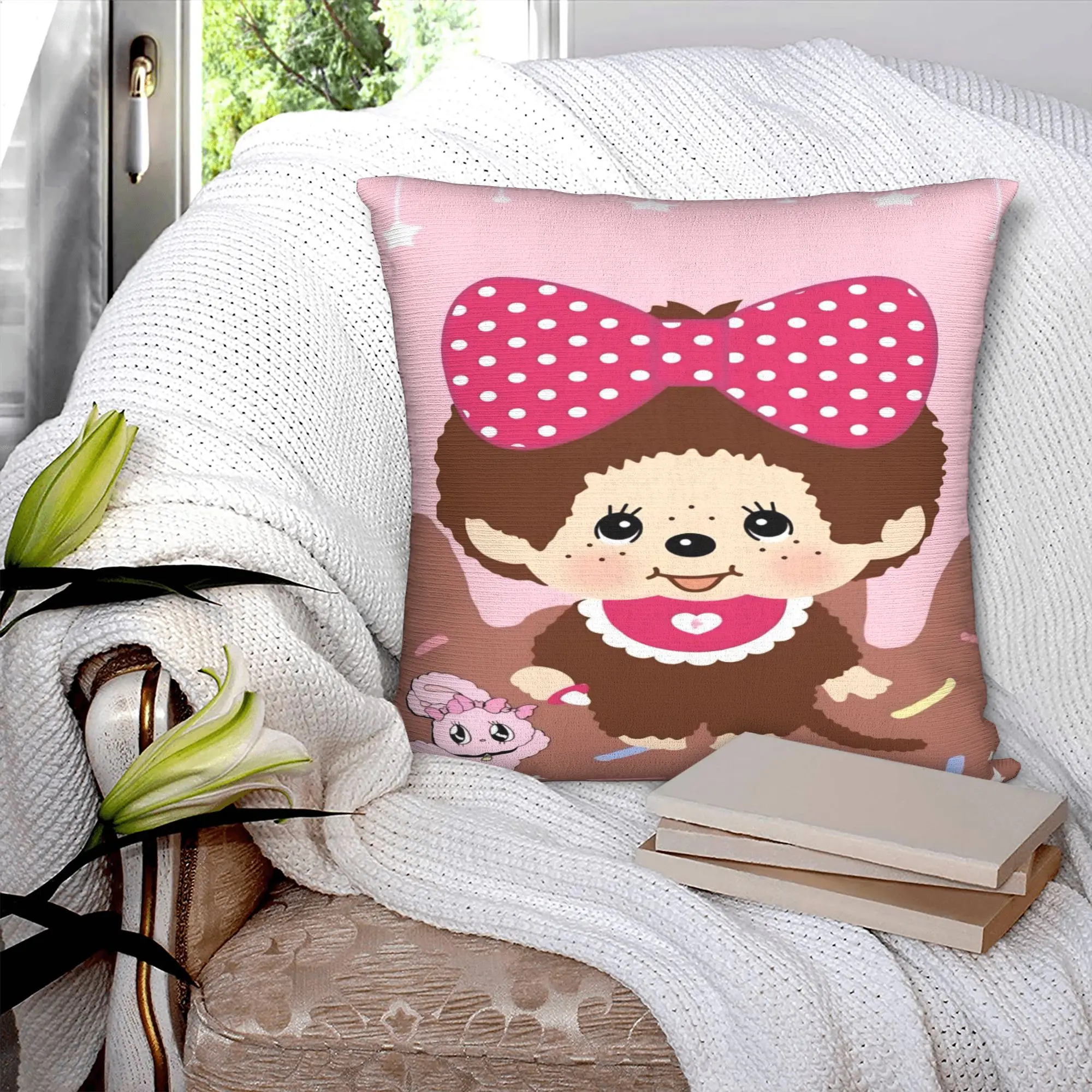 

Новый стиль для дома Kawaii Monchhichis, украшение, наволочка, аксессуары, наволочки, квадратные, разные размеры