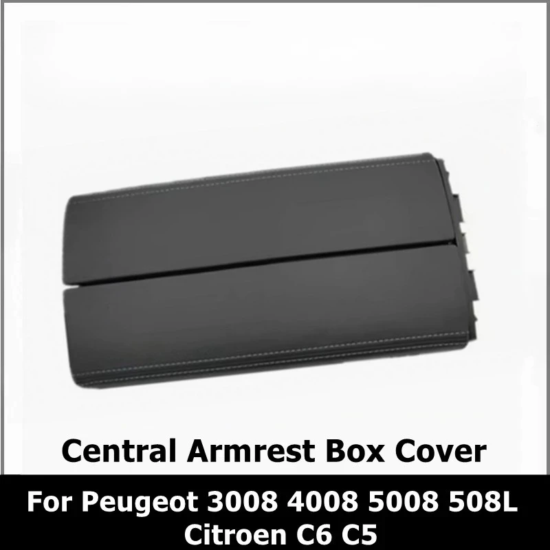 98100602HE Car Central armrest Box Cover Central Storage Box Cover For Peugeot 3008 4008 5008 508L Citroen C6 C5