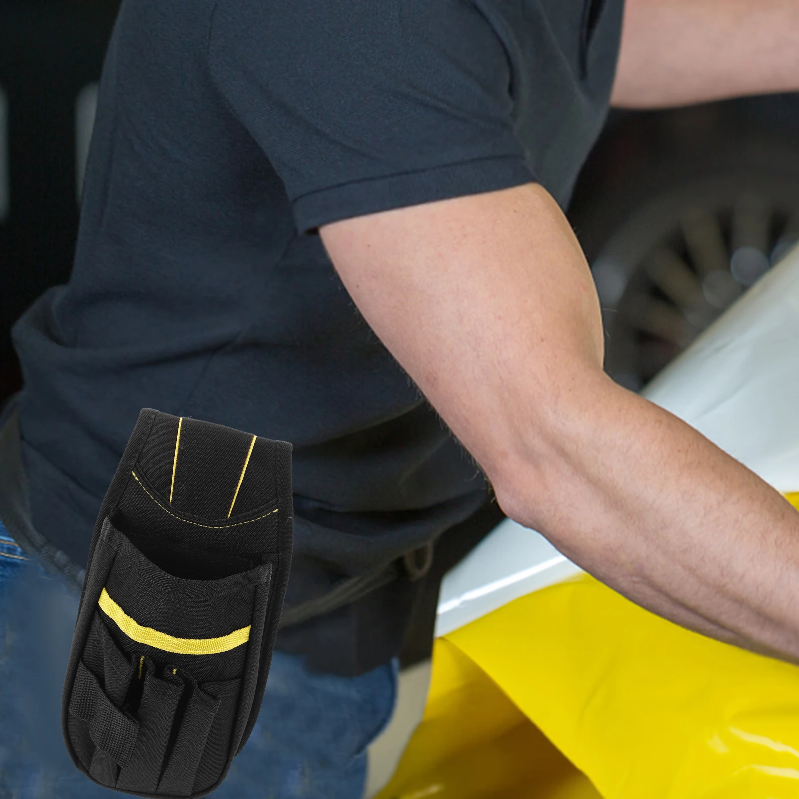 

Multifunctional Tool Belt Pouch for Auto Body Repair and Electrical Work Rugged Oxford Cloth Waist Bag for Technicians and DIY