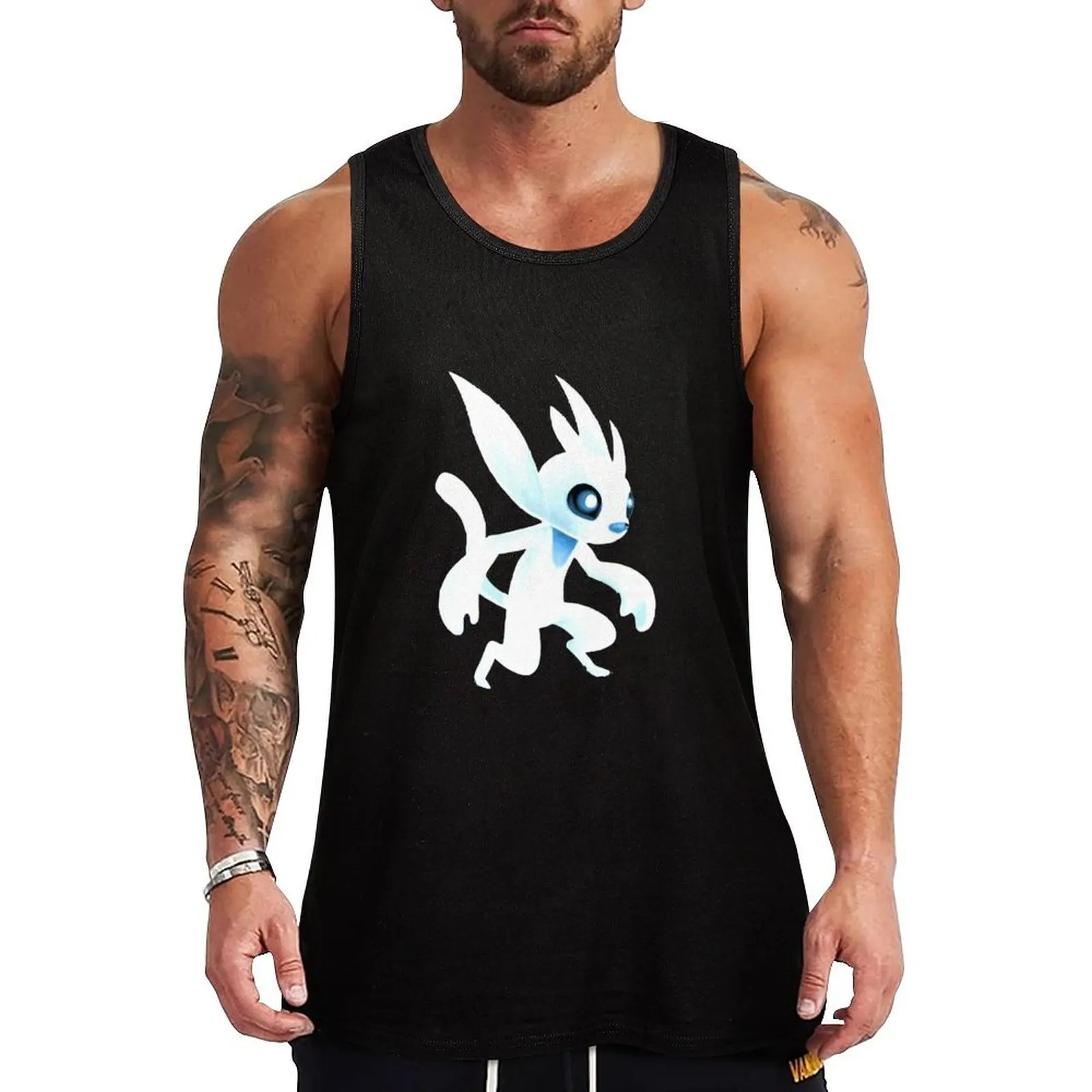 

Ori And The Will Of The Wisps Game Fan Art And The Blind Forest Action Game Tank Top Men's sleeveless fitness clothing for men