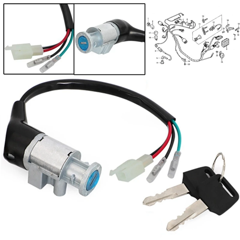 For Honda Spree NQ50 1984-1987 Motorcycle Ignition Start Switch Cylinder With 2 Keys Electric Door Lock