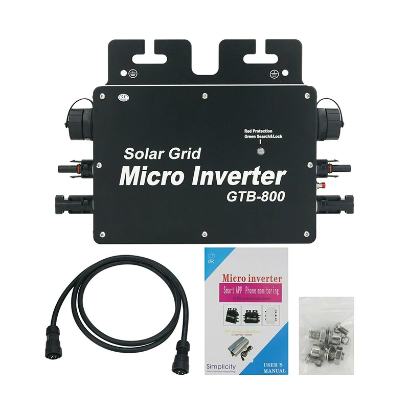 Smart Micro Inverter 600/800W 230V 50/60Hz Solar Grid Inverter App Telefoon Monitoring Dc/Ac Draadloze Communicatie Wifi Monitoring