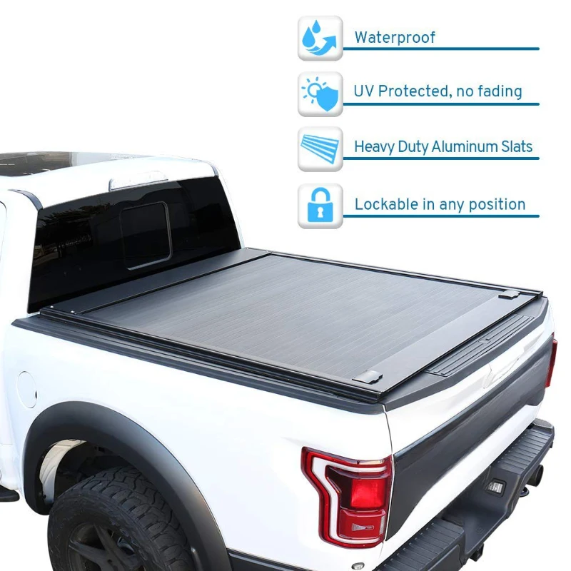 High Quality Double Lock Retractable Roller Shutter Truck Bed Tonneau Cover Pickup
