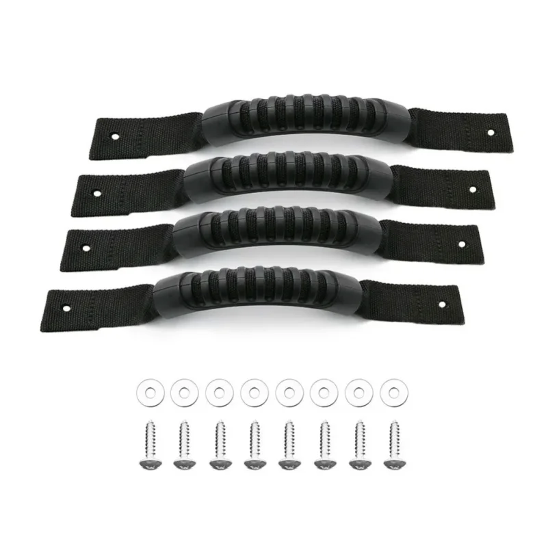 Picture 6: 1/2/4 Pcs Plastic Handle Kayak Canoe Woven Strap Additional Handle Strap With Screws for Kayaks Suitcase Luggage