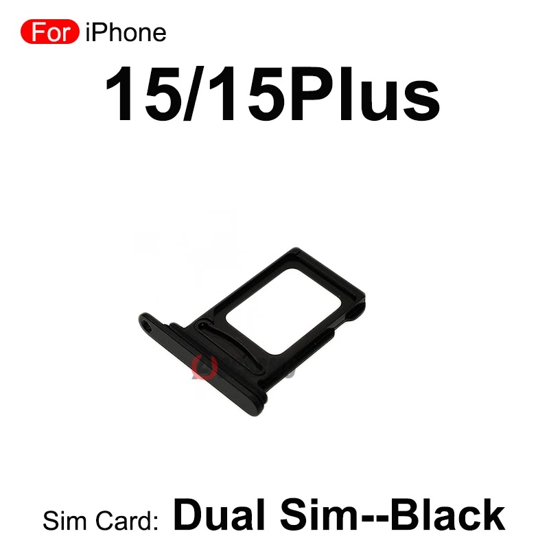 For iPhone 15 15PLUS Dual SIM Card Sim Tray Slot Black Blue Green Yellow Pink Replacement Parts