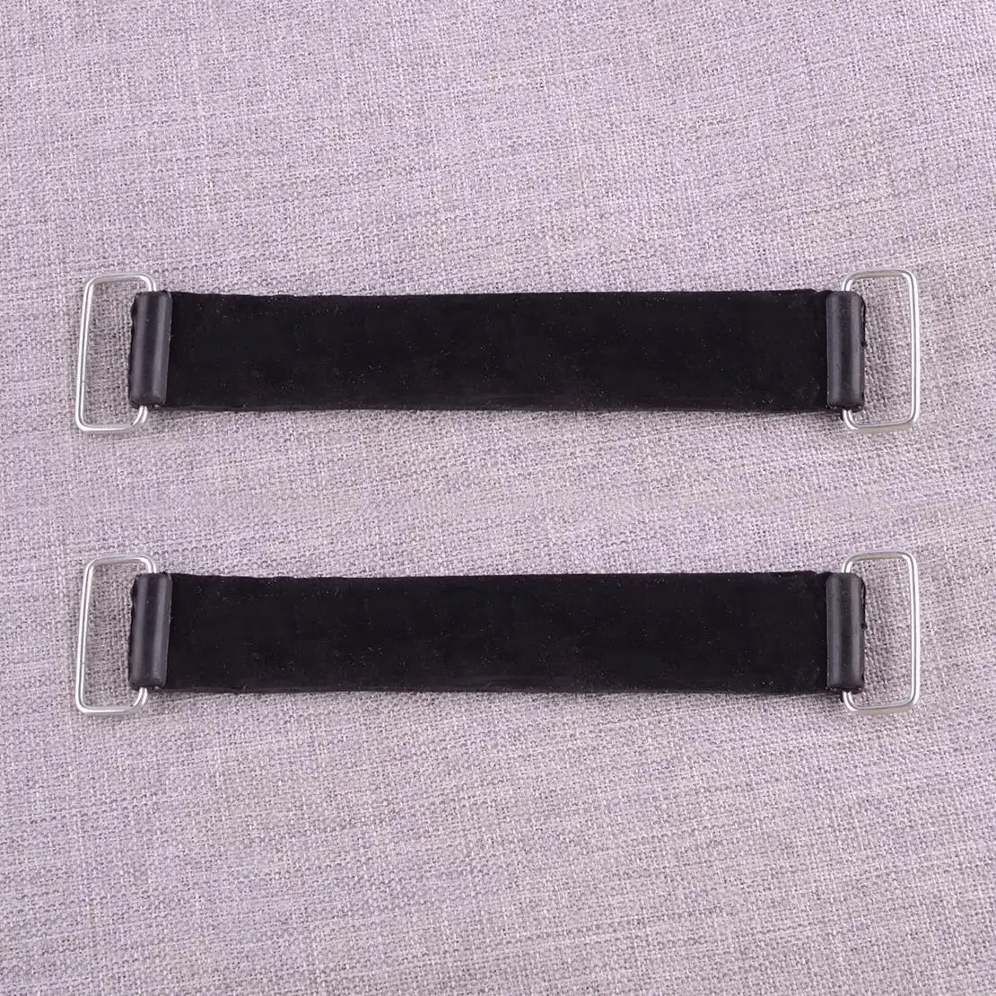 

2pcs Black Motorcycle Scooter Rubber Battery Strap Holder Belt Fixing Accessories