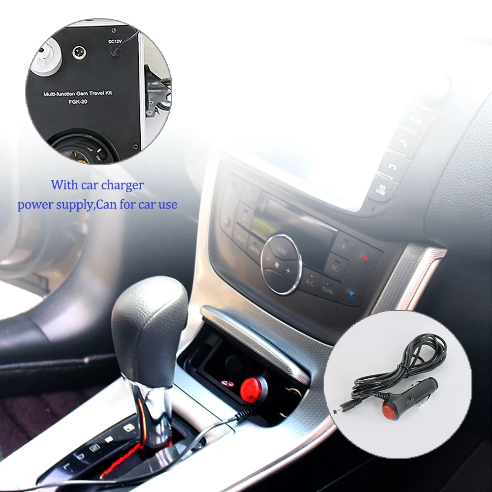 مختبر السفر لتحديد الأحجار الكريمة المحمول عالي الجودة مع 20 نوعًا من أدوات الأحجار الكريمة وأجهزة اختبار المجوهرات والقياسات