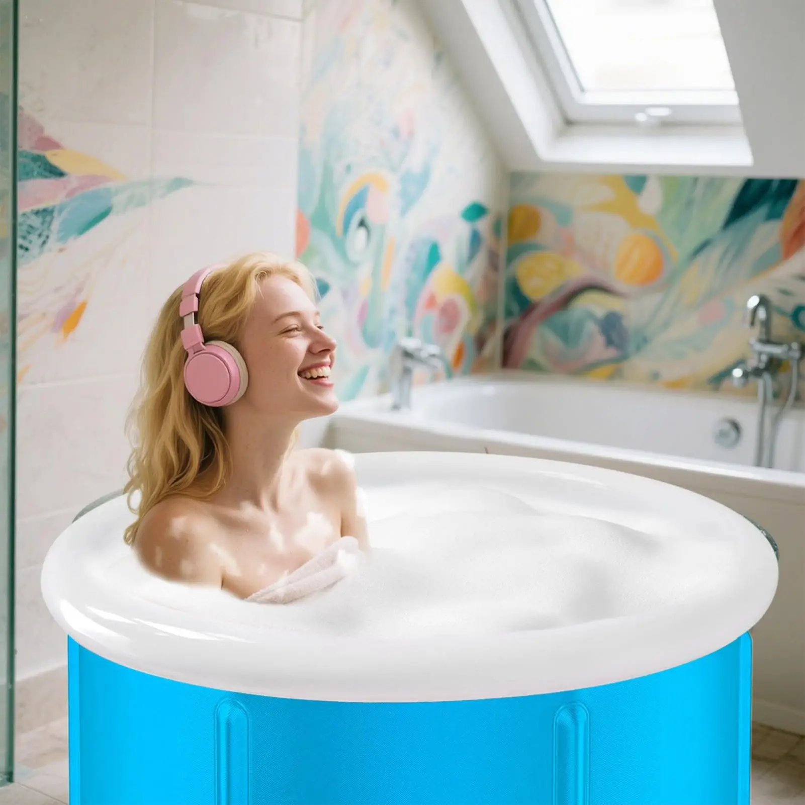 

Портативная ванна, складная ванна для холодной погружения, большая герметичная корзина, ванна для ванной комнаты, заднего двора, пляжа, путешествий, дома, семейного сада