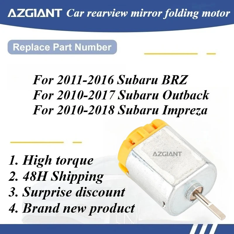 

For Subaru BRZ Outback Impreza 2011-2016 Car Wing Mirror Folding Power Core Motor 12V Replacement High Quality Inner Engine