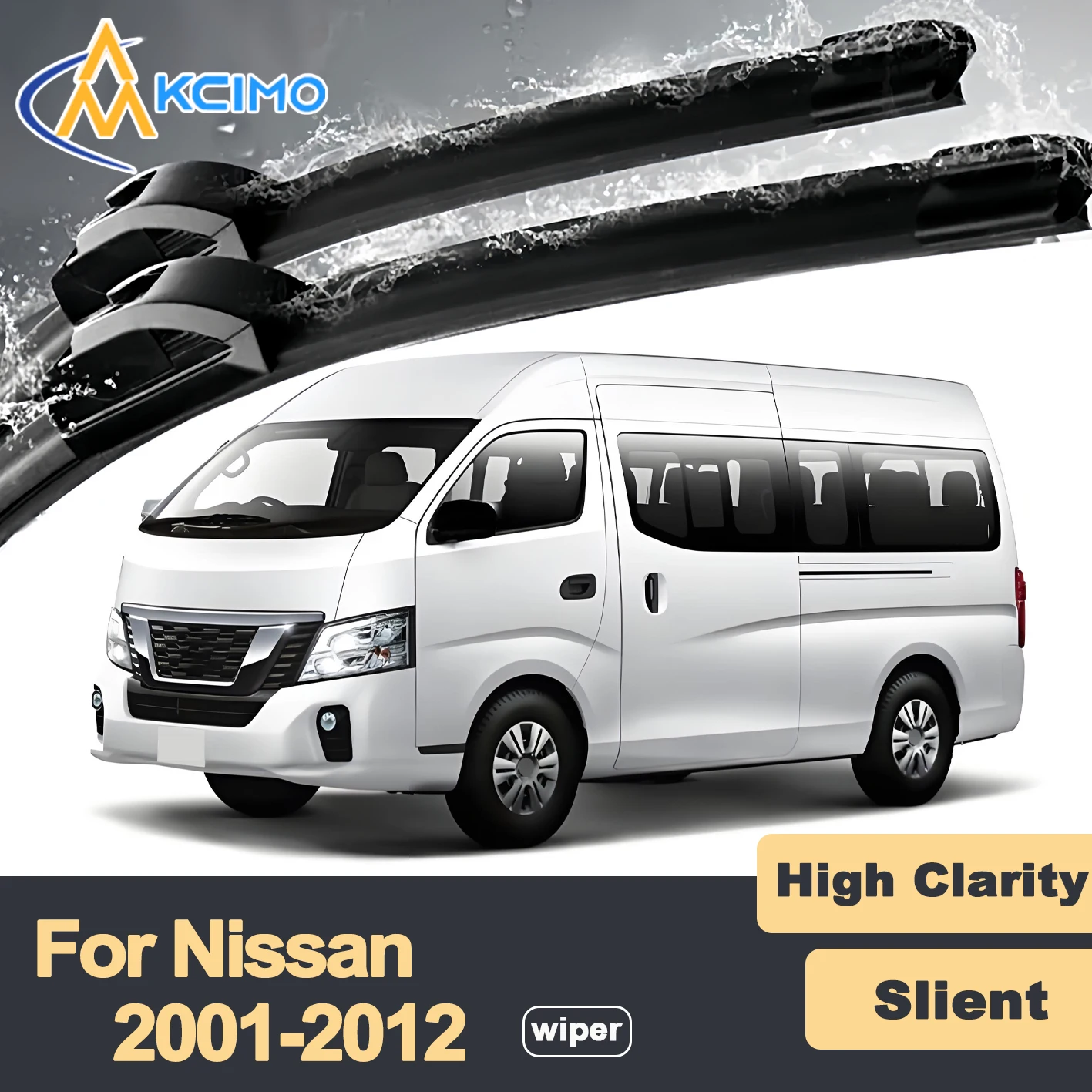 

Premium Rubber Durable Silent Windshield Wiper Blades 2pcs for Nissan Caravan E25 2001-2012 Urvan Urvan Estate Isuzu Como