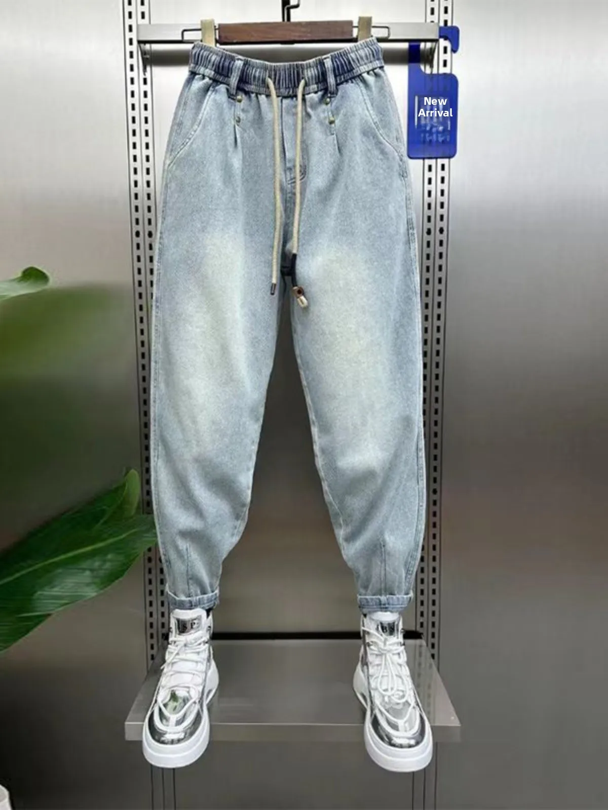 Pantalones vaqueros Retro americanos para hombre, pantalones Harlan a la moda, primavera y otoño, nuevos pantalones de pepino para papá, corte holgado informal juvenil