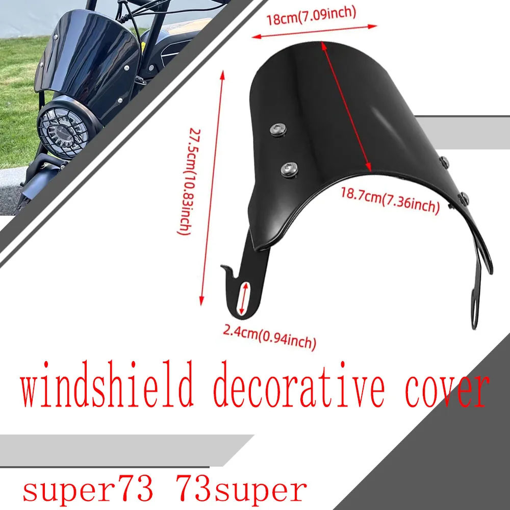 

For super73 73super electric vehicle windshield triumphal T100 retro headlight windshield modified windshield decorative cover