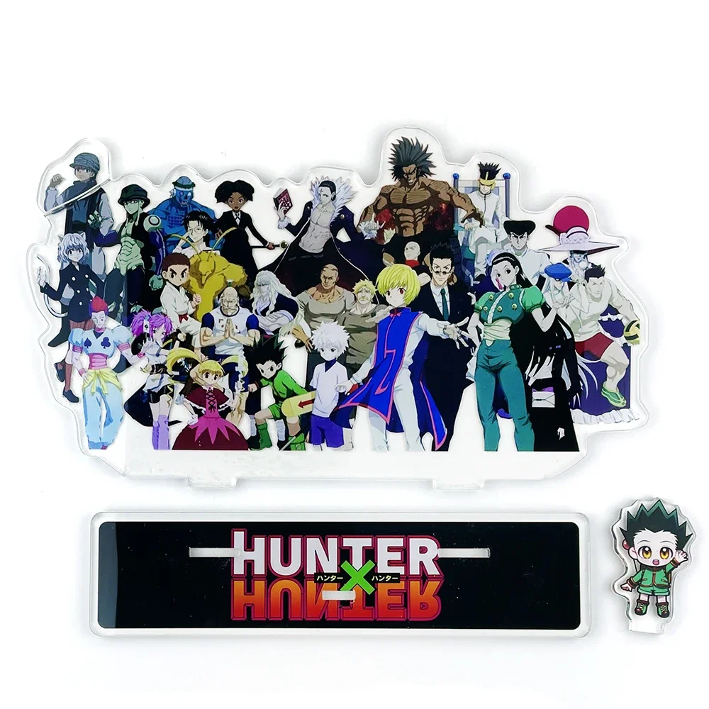 

group Killua Kurapika Hisoka Leorio Gon Meruem Chrollo acrylic standee figurines desk decoration cake topper