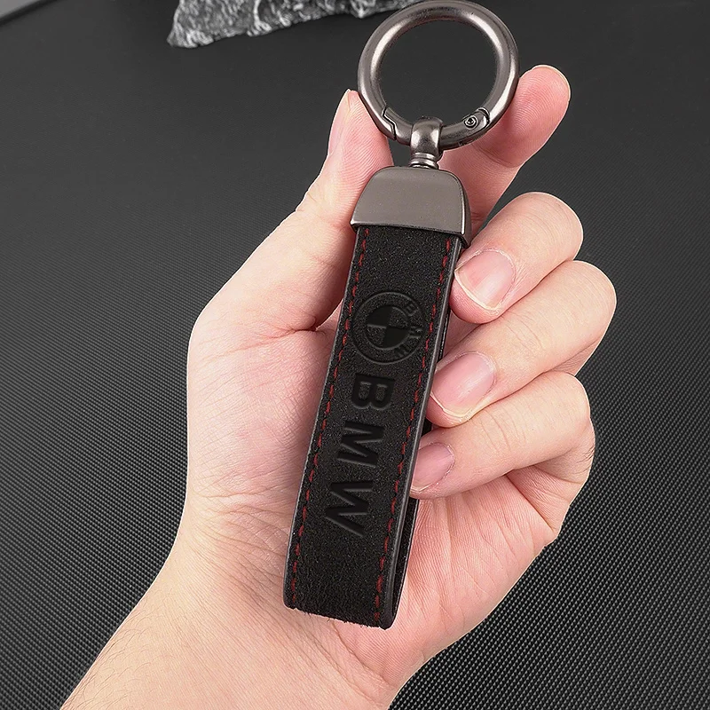

Suede Leather Car Emblem Keychain Keyring For Gift For BMW E36 E39 E46 E60 E90 E90 F10 F30 G20 G21 G30 G11 F15 X5 X6 Accessories