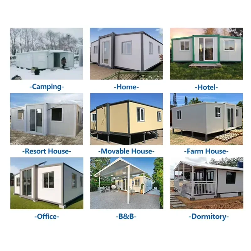 20ft 30ft Mobile Expandable Container House Modular Office Cabin Houses Tiny Homes Ready To Ship Best-selling Around The World