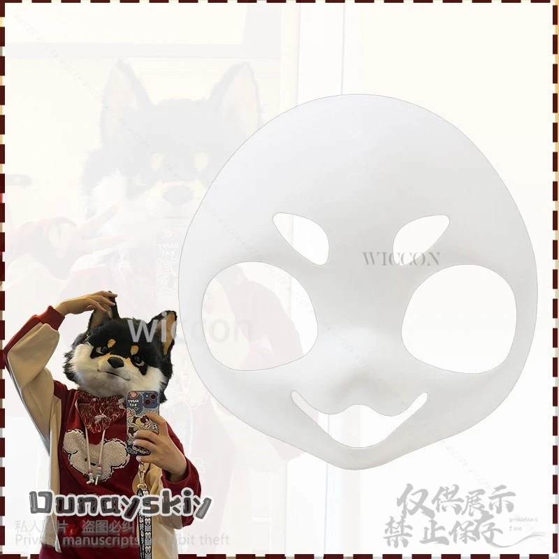 أنيمي فروي كيمونو تأثيري Furrsuit زي Kawaii اليابانية الوحش رئيس الكلب جميل جرو لطيف الوجه جيراي كي قناع رئيس قذيفة