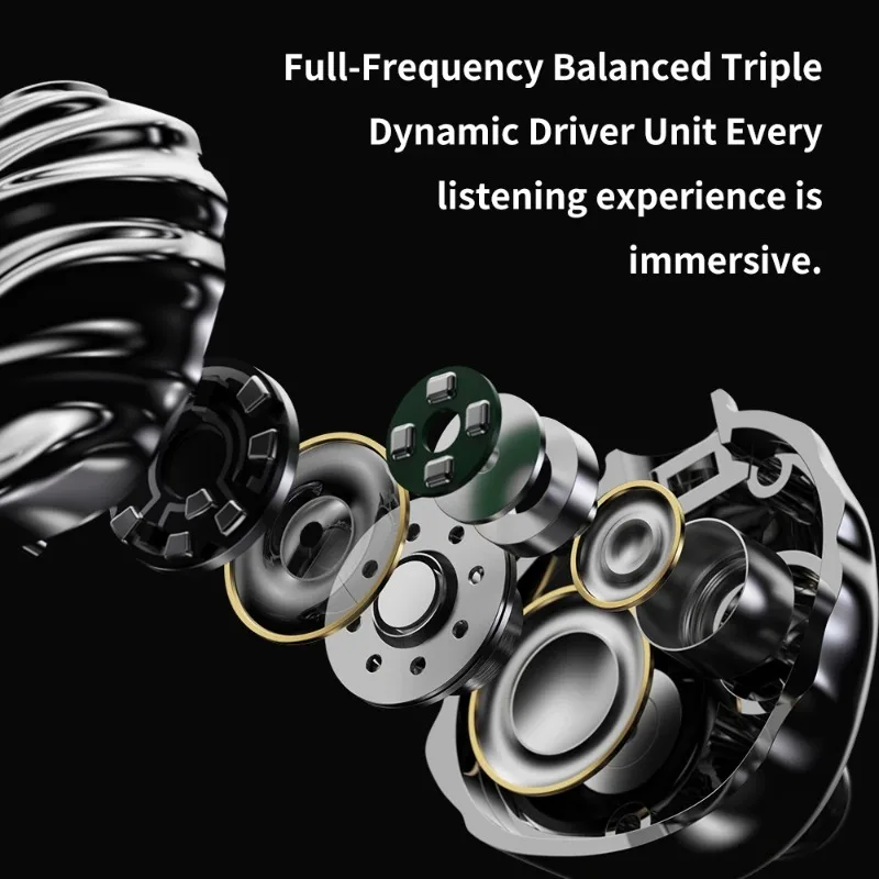 TRN Shell HIFI หูฟังชนิดใส่ในหู 4DD Planar HYBRID IEMs 3.5 + 4.4 มม.2Pin ที่ถอดออกได้สายเปลี่ยนหัวฉีดการออกแบบ