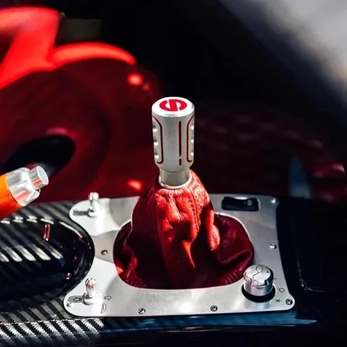 Imagen 2 del producto Perilla de palanca de cambios Universal para coche, perilla de palanca de cambios de Metal con 3 adaptadores, accesorio para coche