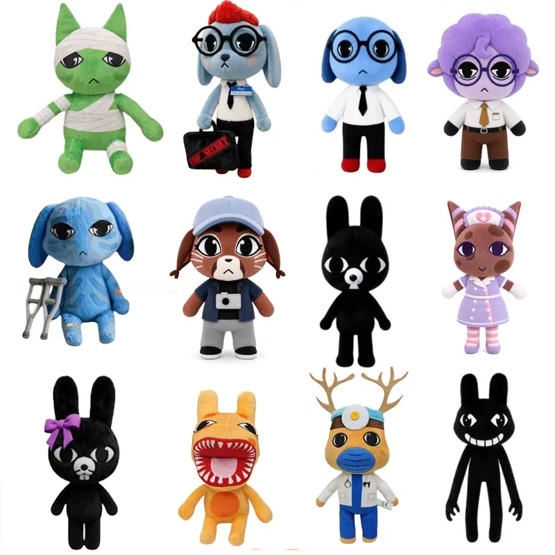 Horror Animal Hospital Plush Toy Blue Dog Soft Stuffed Cartoon Doll Collectible For Adult Fans Home Decoration Cuddly Gift