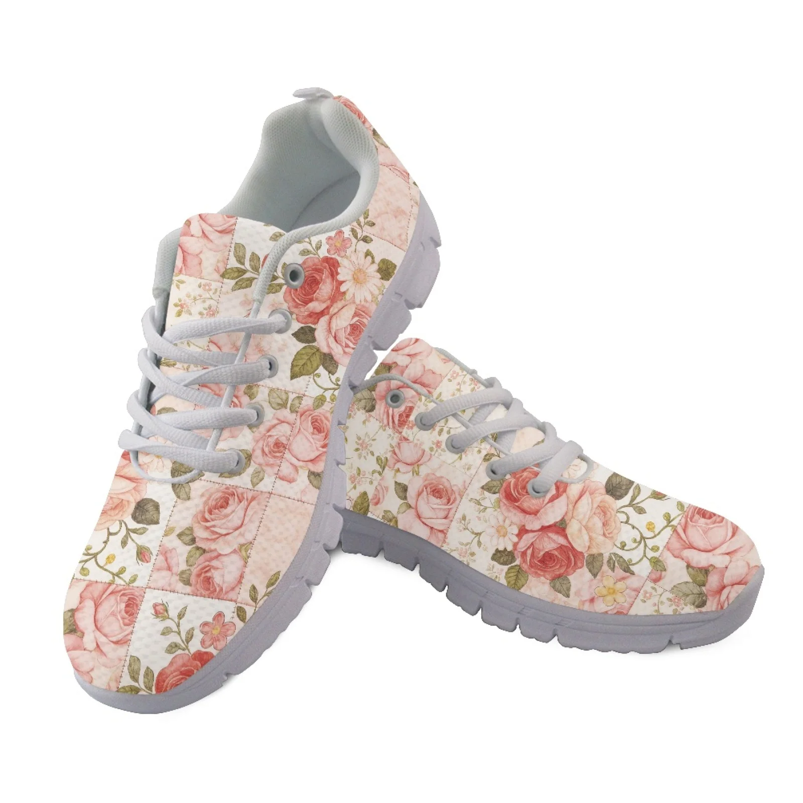 Coloranimal Rose 2026 New Flat Walking Sneakers for Womens Mesh & EVA Sole Athletic Sneaker Running Shoes