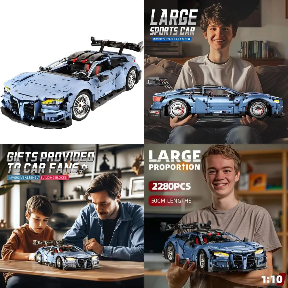 Kit de voiture de course technique à l'échelle 1:10, défi de construction de 2280 pièces pour adultes et adolescents 14+, cadeau de collection pour les amateurs de voitures