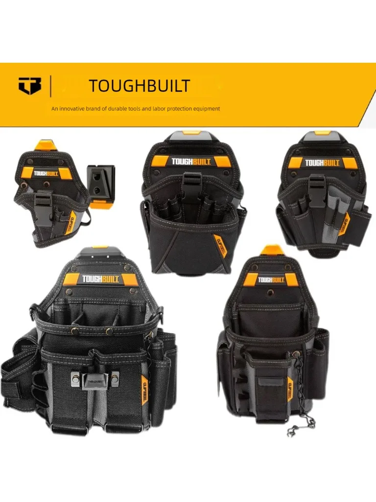 TOUGHBUILT Professionele gereedschapsriem voor elektricien en technicus, volledige serie duurzame zakjes, werkriem met zakken - afbeelding 2