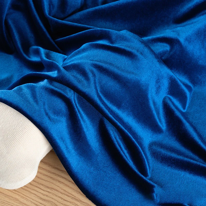 Premium Korean Velvet Fabric Stretch Gold Velvet Luxury Soft Plush Velvet Material For Wedding Dress Evening Gown Dancewear DIY