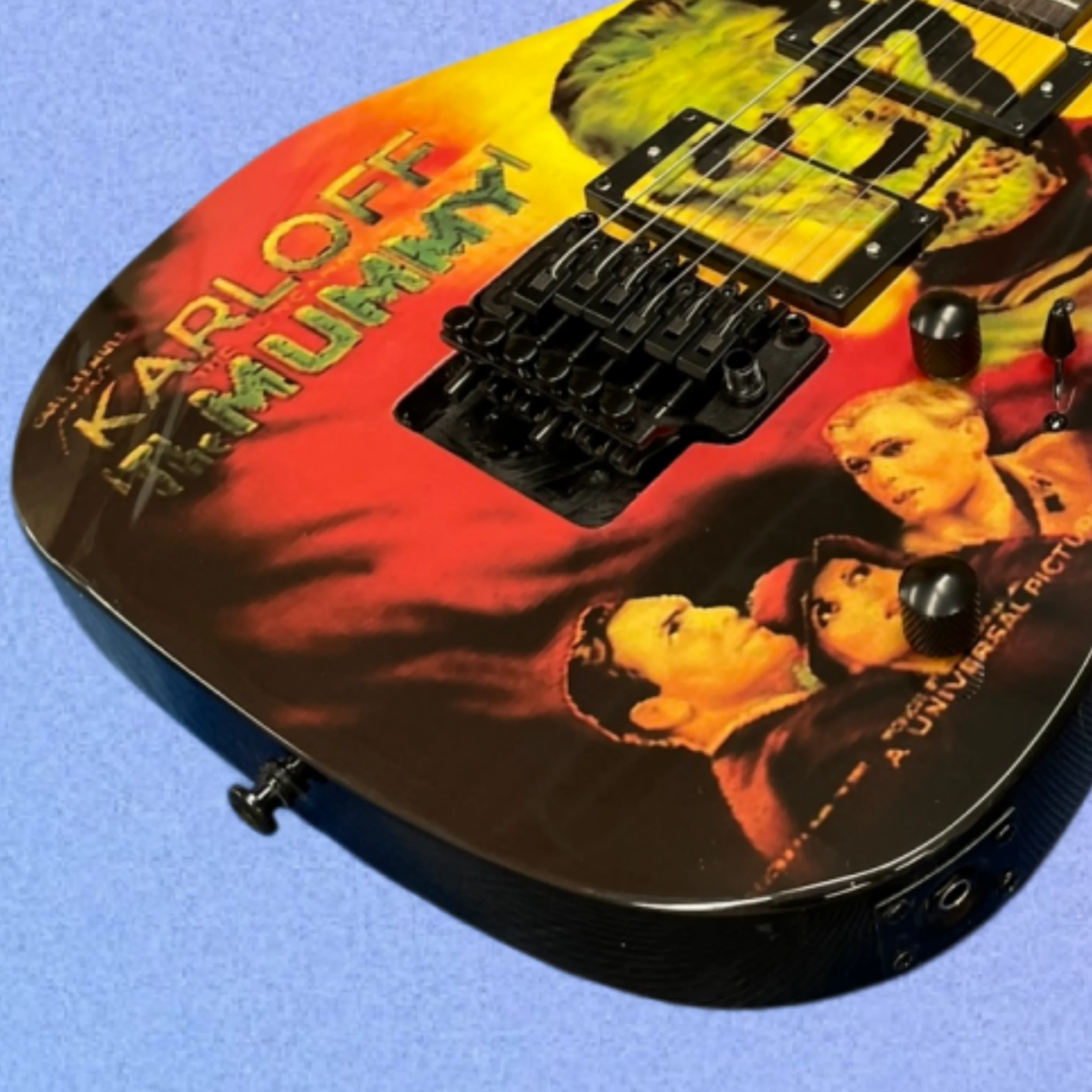 Artistic paint electric guitar,with tremolo system and HH pickups, smooth-playing rosewood fingerboard guitars guitarra