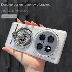 For VIVO X200 Pro Case Soft Transparent With Gyro Ring magnetic Lens Protective Back Cover For VIVO X100 X200Pro Mini X100Ultra